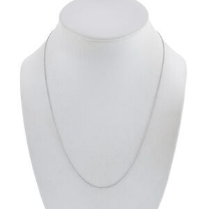 Vintage SU Thailand Sterling Silver 925 0.7mm Chain Link Necklace 18.5"